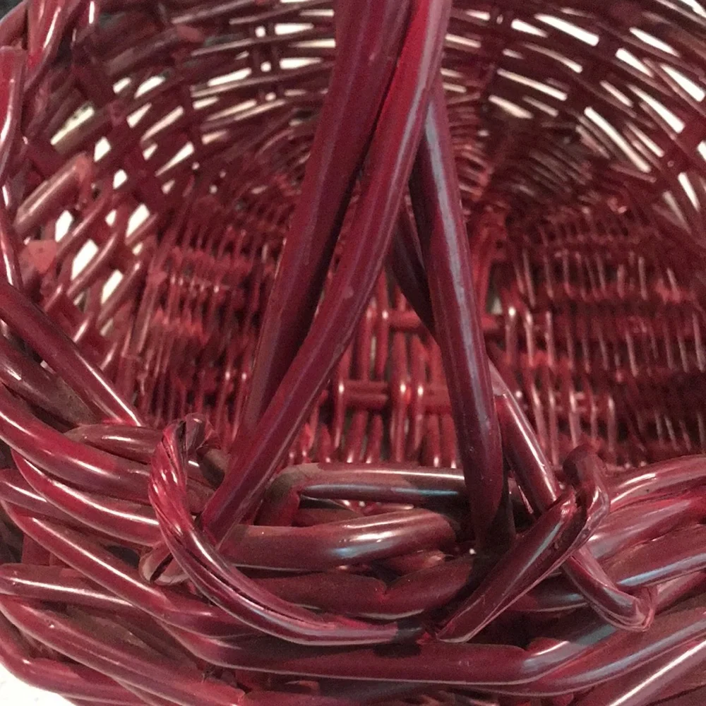 Basket Burgundy with Handle